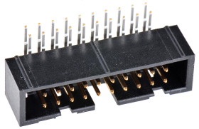 Listwa stykowa PCB 20-pinowe HIF3FC raster: 2.54 mm Kąt prosty 2-rzędowe Hirose Otwór przelotowy 200 V W osłonie