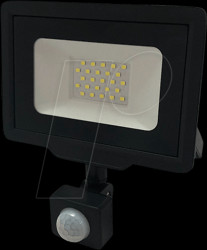 5946 LED floodlight, 20 W, 1600 lm, 2700 K, IP65, black, with sensor