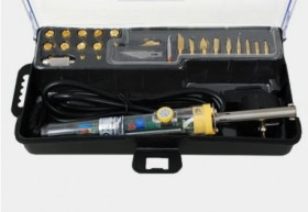 Zestaw do wypalania wypalarka 50W z regulacją temperatury + końcówki, do drewna, skóry itd. MP-ZD-972H 24533