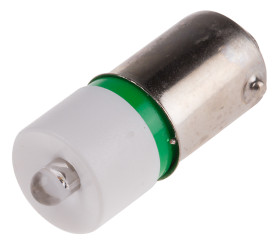 Lampka kontrolna do montażu panelowego 24V ac/dc, zielona 25 x 10mm RS PRO