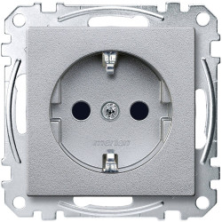 Merten MEG2300-0460 Switch System M Socket Aluminium TPU 15A CEE7/3 &amp; 7/4