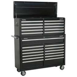 Sealey AP52COMBO2 Tool Chest Combination 23 Drawer &#x2B; Ball Bearing Slides - Black