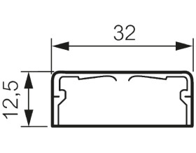 Koryto kablowe szerokość 12,5 mm głębokość 32mm typ Koryto mini Legrand Tworzywo sztuczne Zamknięty Biały