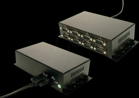 EX-1338HMV USB 2.0 converter, USB-B to 8x RS-232, metal, FTDI