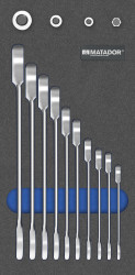 Matador Schraubwerkzeuge 81641183 Zestaw kluczy płasko oczkowych z grzechotką 14 szt. Rozmiar klucza (metryczny) (tylko