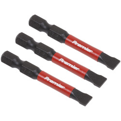 Sealey AK8228 Slotted 6.5mm Impact Power Tool Bits 50mm - 3pc