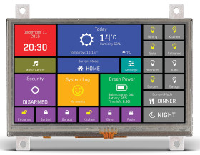 Kolorowy wyświetlacz LCD 4.3cal Transmisywny TFT SVGA 480 x 272pikseli LED Backlight Tak MikroElektronika Rezystywny