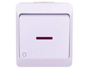 Hermes Przycisk światło biały IP44 ŁNT-1S+n 0346-02