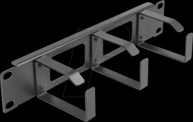 66656 10" Cable Management Routing Panel 2 openings 3 hooks 1U black