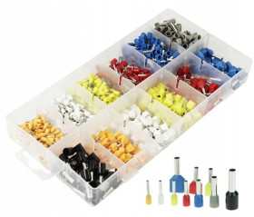 Zestaw końcówek tulejkowych 0,5-6,0mm2 800szt