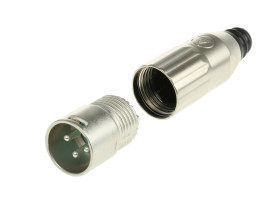 Złącze XLR 3 -pinowe Montaż na kablu Męski Naturalny