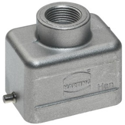 Grommet housing, size 6B, die-cast aluminum, M20, straight, longitudinal bow locking, IP65/IP66, 19628061440
