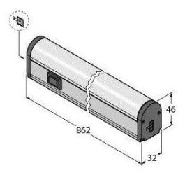 Oświetlenie LED Turck WLB32ZC850PBQM biały 1800 lm (D x S) 862 mm x 32 mm 1 szt.