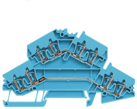 Multi level terminal block, spring balancer connection, 0.5-2.5 mm², 22 A, 8 kV, blue, 1480270000