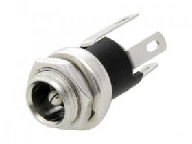 Gniazdo zasilające przykręcane do obudowy metalowe DC 2,5/2,5