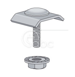 Zacisk śrubowy mocujący korytka do wysięgnika, stal 304, FSRI