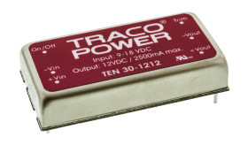 Przetwornica izolowana DC-DC, 30W, Uwe 9 → 18 V DC, Uwy 12V dc, Iwy 2.5A, TRACOPOWER