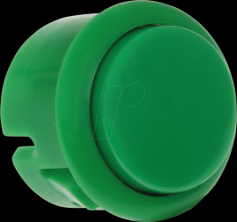 BUTTON-GREEN-MICRO Micro Arcade Button with microswitch, Ø=27,1 mm, green