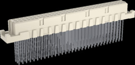 Female connector, type C, 96 pole, a-b-c, pitch 2.54 mm, solder pin, straight, gold-plated, 244304