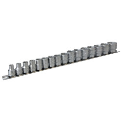 Teng M3816 Socket Clip Rail Set of 16 Metric 3/8in Drive