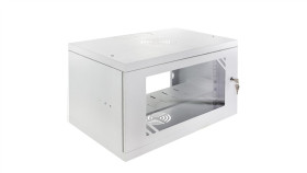 Szafa Wisząca Rack 19 Cali 6U 350Mm Szara Z Półką Eco Box