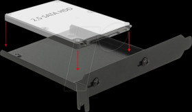 18212 Delock Installation frame for 1 x 2.5" HDD into the PC slot