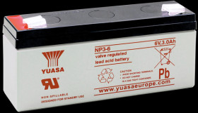 NP3-6 YUASA AGM battery, 3 Ah, 6 V