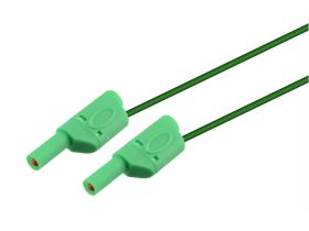 Izolowany przewód banan - banan 4mm 50cm średnica 2mm zielony