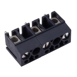 3-Way 10.00mm PCB Terminal Block Grey 20A 300V