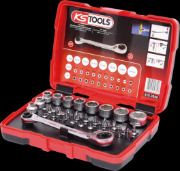 918.3050 1/4" + 11 mm go through socket and bit set, 31 pieces