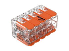 Szybkozłączka instalacyjna 10x0,2-4mm2 transparentna rozpinana z dźwigniami linka/drut 1 szt. 221-420 WAGO