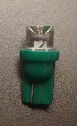 Żarówka LEDOWA 12V R10/T10/W5W zielona WKLĘSŁA