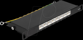 66870 10" Patch Panel 8 port Cat.6A 0.5U black