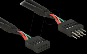 83872 USB 2.0 Pin header Extension Cable 10 pin male / female 10 cm