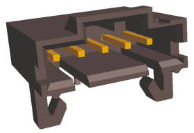 Listwa stykowa PCB 5-pinowe AMPMODU MTE raster: 2.54 mm Kąt prosty 1-rzędowe TE Connectivity Płyta600 V W osłonie