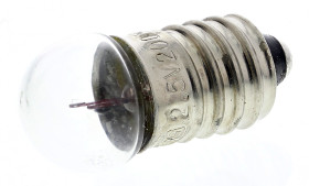 Oświetlenie wskaźnika 2,5 V E10 bezbarwna 3,8 lm RS PRO rozmiar G3 1/2