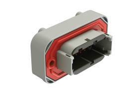 Złącze samochodowe 12-pinowe Amphenol Industrial 2-rzędowe Męski 7.5A AT Montaż na kołnierzu Złącze samochodowe