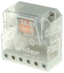 Modułowy przekaźnik krokowy 24V ac SPST Finder 4.5W Montaż na panelu 70Ω Śruba