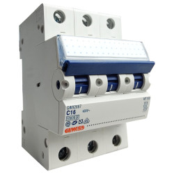 Wyłącznik nadprądowy C16A 3p 10kA VDE PR63 GEWISS GW92667