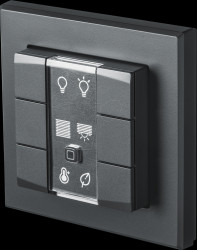 159828A0 Wall switch 6-fold, anthracite