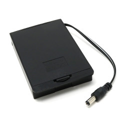 6 x AA Battery Holder with 2.1mm/5.5mm Barrel Jack Plug