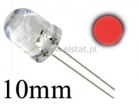 LED 10 mm czerwona przezrocz.5800mcd
