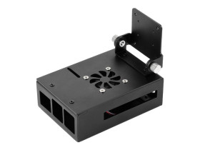 Waveshare Aluminum Alloy Cooling Case For RDK X5, Comes With Heatsink And Cooling Fan, With Camera Holder, Supports Installing I