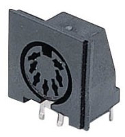 GDIN7-KD Gniazdo DIN7 kątowe do druku (na rysunku typ 7)