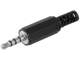Wtyk jack 3,5 mm, stereo wtyczka jack 3,5 mm (4-pinowa, stereo)