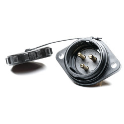 Złącze wielostykowe przemysłowe 3-pinowe Montaż na kołnierzu Gniazdo RS PRO