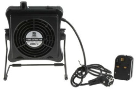 Pochłaniacz oparów, 23W, 220 → 240V, Filtr węglowy 220mm, Typ F — wtyczka Schuko z konwerterem UK, RS PRO 220mm