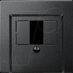 297914 Central plate for TAE/Audio/USB - System M, anthracite