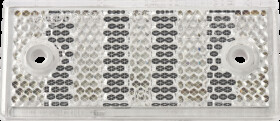 763401 Trailer - reflector, rectangular, with hole, white