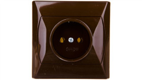 Akcent Gniazdo Pojedyncze B/U Brązowe Gp-1A/24